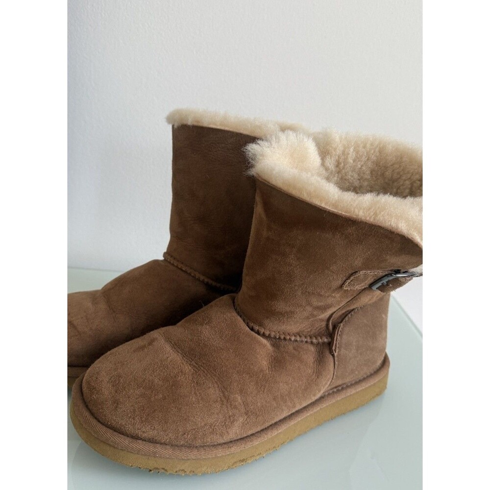 ✿ Women’s Shearling Lined Suede Boots Brown Size 7 (UK 5 / EU 38 / 24 cm)